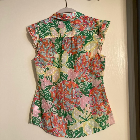 Lilly Pulitzer ruffle sleeve top - Picture 3 of 4